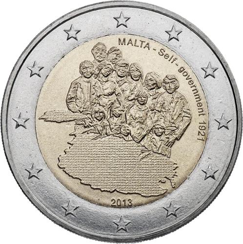 2 euro Malta “Zelfbestuur 1921’’ UNC 2013, Postzegels en Munten, Munten | Europa | Euromunten, Losse munt, 2 euro, Malta, Verzenden