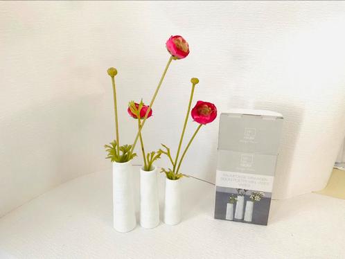Rader set 3 mini vaasjes room poetry, nieuw, Huis en Inrichting, Woonaccessoires | Vazen, Nieuw, Wit, Minder dan 50 cm, Overige materialen