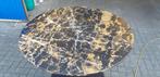 Design Eettafel Rond Portoro Marmer (Zwart + Goud) te koop, Huis en Inrichting, Tafels | Eettafels, Ophalen, Kunststof, Rond, Zo goed als nieuw