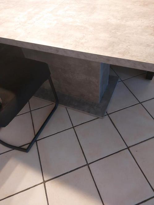 Hoektafel betonlook, Huis en Inrichting, Tafels | Eettafels, Zo goed als nieuw, 50 tot 100 cm, 150 tot 200 cm, Vijf personen of meer
