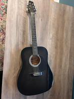 Zwarte Gitaar merk Stagg, western, Ophalen of Verzenden, Gebruikt, Western- of Steelstringgitaar