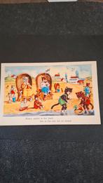 Alfred Mainzer poezenkinderen poezen strand kaart rijmpje, Ophalen of Verzenden, 1940 tot 1960, Ongelopen, Overige thema's