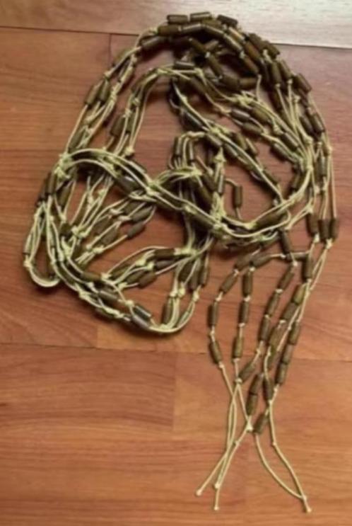 Riem, ceintuur van 'touw' met kraaltjes, Kleding | Dames, Riemen en Ceinturen, Zo goed als nieuw, Ophalen of Verzenden