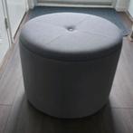 Grijze ronde poef / voetenbank, Ophalen, Gebruikt, Rond, Stof