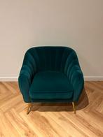 Groene Fluweel Fauteuil, Huis en Inrichting, Ophalen, Minder dan 75 cm, Nieuw, Metaal