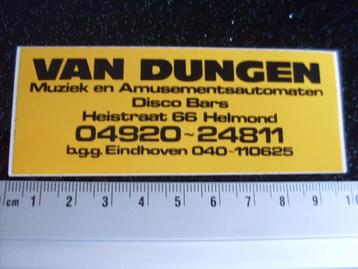 sticker van Dungen helmond eindhoven amusementsautomaten beschikbaar voor biedingen