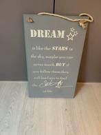 Houten Tekstbord 24x40 cm, Huis en Inrichting, Woonaccessoires | Tekstborden en Spreuken, Ophalen, Zo goed als nieuw