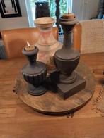 Houten plateau, Ophalen of Verzenden, Zo goed als nieuw, Rond, Hout