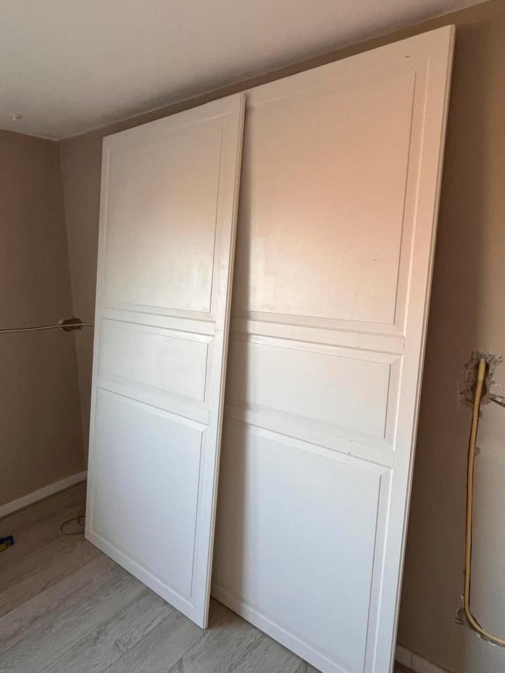 Ikea Pax schuifdeuren wit, Huis en Inrichting, Kasten | Kledingkasten, Gebruikt, 200 cm of meer, 100 tot 150 cm, Ophalen