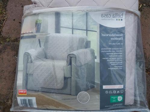 Della Casa Fauteuil Beschermhoes - Beige/Grijs - Nieuw, Huis en Inrichting, Stoffering | Tapijten en Kleden, Nieuw, 100 tot 150 cm