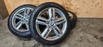18" BMW 570M X1 X2 F48 F39 orig velgen winterbanden TPMS, 18 inch, Gebruikt, Banden en Velgen, V