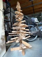 Houten kerstboom, ontwerp met halve boomstammen, Ophalen, Zo goed als nieuw