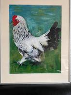 Mooi schilderij met kip, Ophalen of Verzenden