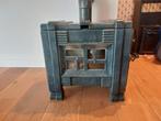 Antieke blauwe art deco houtkachel, Huis en Inrichting, Kachels, Ophalen, Gebruikt, Hout, Houtkachel