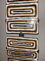 Aboriginal kunst / art van glas op stalen voet, Antiek en Kunst, Ophalen