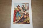 Antieke kleurenlitho - Stierenvechter uit Spanje - 1874 !!, Antiek en Kunst, Kunst | Litho's en Zeefdrukken, Ophalen of Verzenden