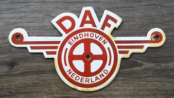 1950 DAF Vrachtwagen Bedrijf Emaille Bord Schild Deurpostje beschikbaar voor biedingen