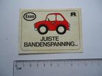 sticker oud ESSO OIL Auto oldtimer vintage bandenspanning, Verzamelen, Verzenden, Zo goed als nieuw, Bedrijf of Vereniging