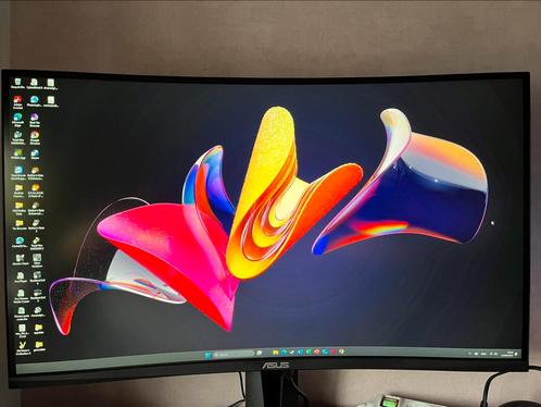 Asus gaming gebogen beeldscherm 27’’, 2560 x 1440 pixels, Computers en Software, Monitoren, Nieuw, 151 t/m 200 Hz, DisplayPort