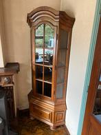 Te Koop : Donker Eiken Hoekkast Vitrinekast Hout Eik Export, Huis en Inrichting, Kasten | Vitrinekasten, Ophalen, 200 cm of meer