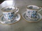 2 kop en schotels--queens, Ophalen of Verzenden, Zo goed als nieuw, Porselein, Kop en/of schotel