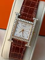 Hermès Heure H 18K rosé goud / diamant, Sieraden, Tassen en Uiterlijk, Horloges | Dames, Overige merken, Leer, Polshorloge, Ophalen of Verzenden