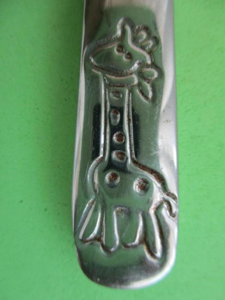  (KB4844) Kinderbestek SAFARI Giraffe mes, Kinderen en Baby's, Overige Kinderen en Baby's, Gebruikt, Ophalen of Verzenden