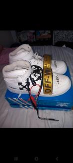 Offwhite x nike air custom made schoenen maat 45, Wit, Ophalen of Verzenden, Off white, Sneakers of Gympen