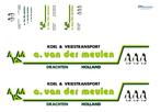 Vrachtauto decal 1:50 A v d Meulen Drachten ( trailer ), Hobby en Vrije tijd, Modelauto's | 1:50, Verzenden, Nieuw, Bus of Vrachtwagen