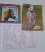 Schattige paarden - stencilboek,+ posters met paarden, Ophalen of Verzenden, Zo goed als nieuw