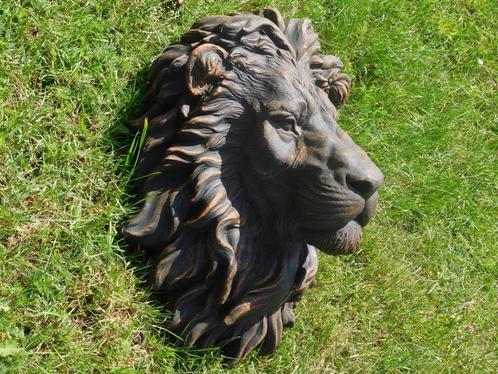 Leeuwenkop van Steen - 50 x 40 cm, Tuin en Terras, Tuinwanddecoratie, Ophalen of Verzenden