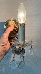 Wandlamp glas/ messing 32x15x10 cm, Huis en Inrichting, Lampen | Wandlampen, Ophalen of Verzenden, Gebruikt, Glas