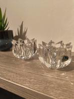 Vintage Boheems kristallen theelichthouders (set van 2), Antiek en Kunst, Ophalen of Verzenden