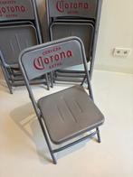 Acht grijze metalen klapstoelen Corona, Ophalen, Gebruikt, Metaal, Vijf, Zes of meer stoelen