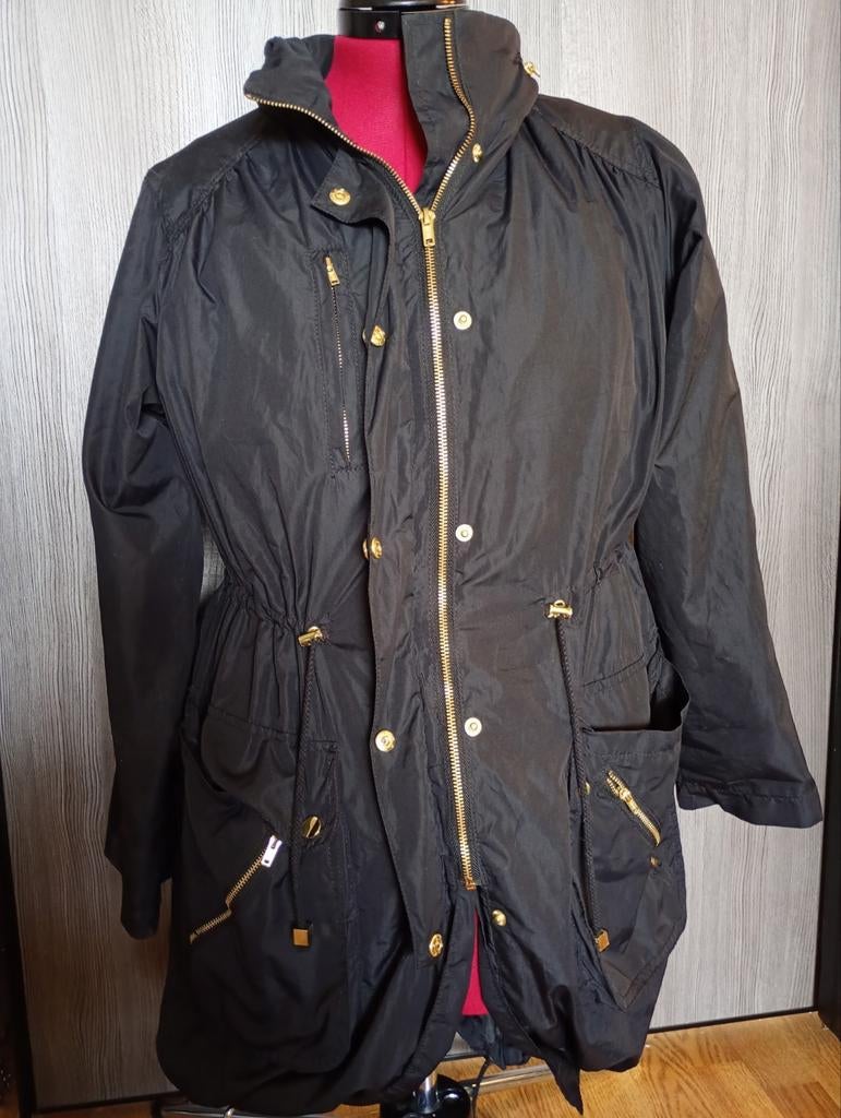 Zwarte parka jas maat S h en m, Maat 38/40 (M), H&M, Zwart, Ophalen of Verzenden