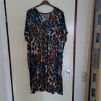 65) zomerse lange tuniek/jurk mt 52, Ophalen of Verzenden, Zo goed als nieuw, Blauw, Jurk