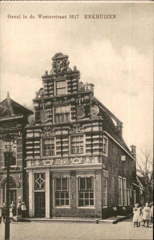 Enkhuizen Gevel in de Westerstraat 1617, Verzamelen, Ansichtkaarten | Nederland, Ongelopen, Noord-Holland, Voor 1920, Verzenden
