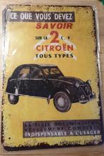 metaal plaat metaal 2cv 2 cv geel zwart nieuw, Huis en Inrichting, Woonaccessoires | Wanddecoraties, Ophalen of Verzenden, Nieuw