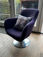 Draai fauteuil/ woonkamer zit-stoel/ paars/ aubergine, Huis en Inrichting, Fauteuils, Ophalen, Zo goed als nieuw, 50 tot 75 cm