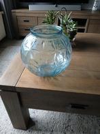 Blauwe glazen vaas, Huis en Inrichting, Woonaccessoires | Vazen, Ophalen, Blauw, Minder dan 50 cm, Glas