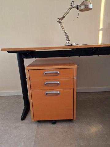 Ikea Galant beuken hoekbureau met ladeblok - afbeelding 2