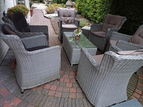 Intenso Milano loungeset. Wicker., Tuin en Terras, Tuinsets en Loungesets, Gebruikt, Wicker, Hocker, Ophalen of Verzenden
