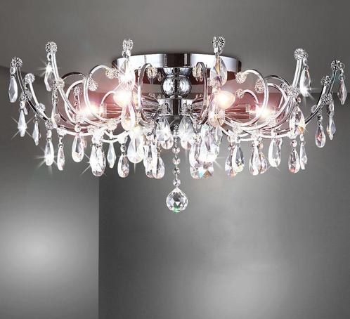 Kristallen Kroonluchter Hanglamp Plafondlamp Luchter 240016., Huis en Inrichting, Lampen | Plafondlampen, Nieuw, Metaal, Ophalen of Verzenden