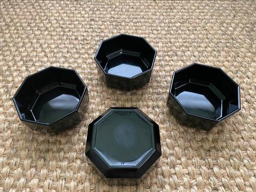 Arcoroc Octime noir France schaaltjes 4x, Antiek en Kunst, Antiek | Glas en Kristal, Verzenden