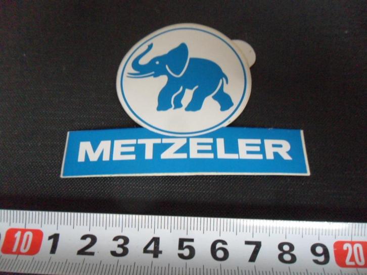 sticker logo olifant motor banden METZELER  *, Verzamelen, Stickers, Zo goed als nieuw, Bedrijf of Vereniging, Ophalen