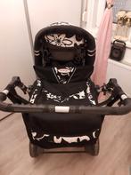 KUNERT Kinderwagen - Zwart/Wit Bloemen, Gebruikt, Verstelbare duwstang, Ophalen, Kinderwagen