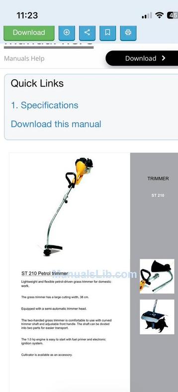 Stiga ST 210 bosmaaier beschikbaar voor biedingen