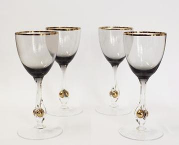 4 wijnglazen - Golden Suzanne - Jozef Stanik beschikbaar voor biedingen