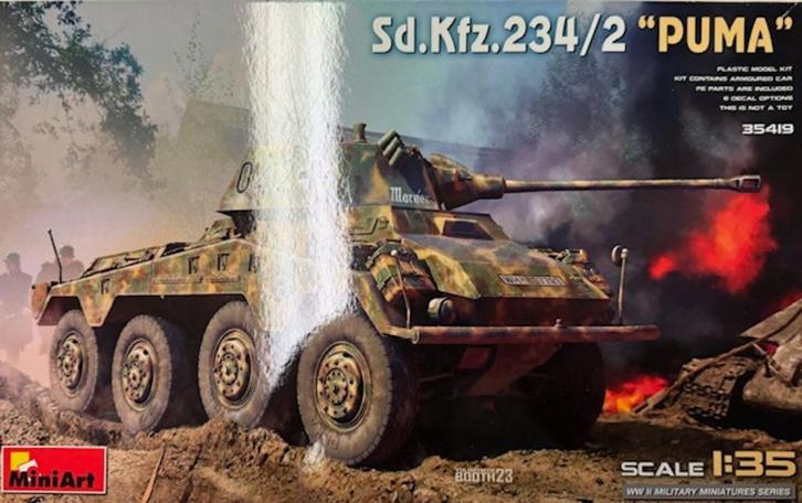 Coelianmodels, MiniArt 35419, Sd Kfz 234 Puma, 1/35 € 49,99, Hobby en Vrije tijd, Modelbouw | Auto's en Voertuigen, Nieuw, Tank