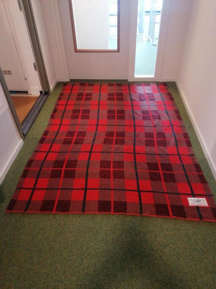 Vintage Wollen Deken - Nederlandse Wolfederatie, Antiek en Kunst, Antiek | Kleden en Textiel, Ophalen of Verzenden